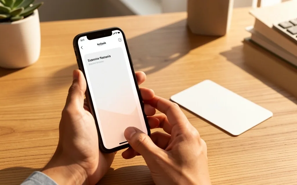 Persona gestionando sus finanzas desde un teléfono móvil